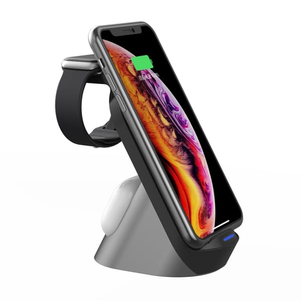 PRYLEX Trådlöst Laddningsställ 15W iPhone, AirPods, Apple Watch