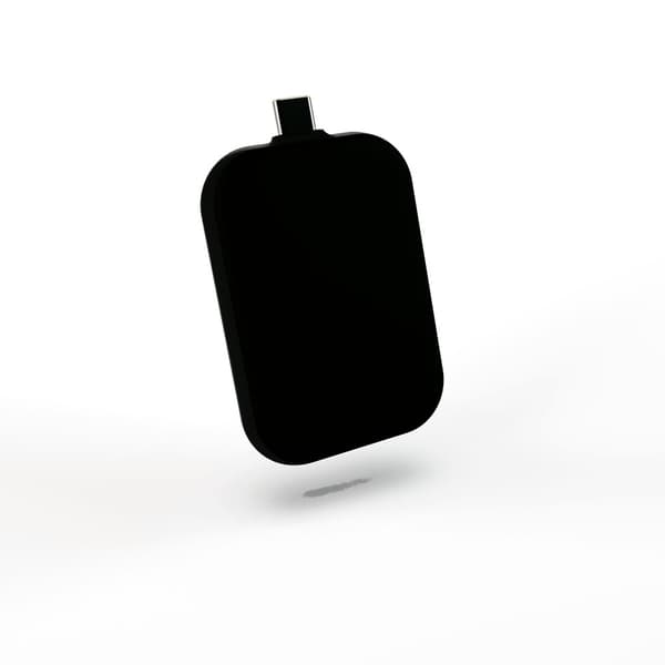 ZENS Singel Apple Airpods Lader QI USB-C Stick Aluminium Svart