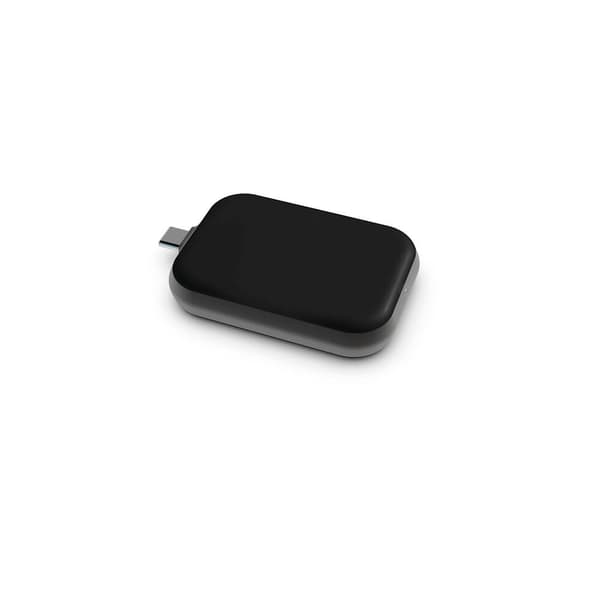 ZENS Singel Apple Airpods Lader QI USB-C Stick Aluminium Svart