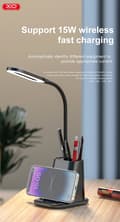 Miniatyrbillede 4 af 6: 15W Trådlös induktionsladdare med LED-lampa 3-i-1 Svart
