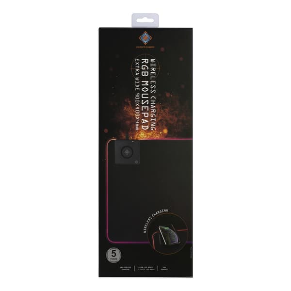 Deltaco Gaming DMP320 Gaming Hiiretmatto RGB ja Langaton laturi