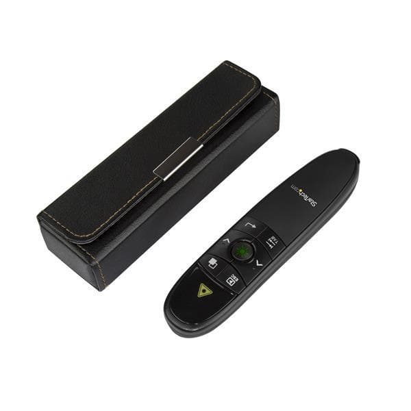 StarTech.com Langaton esityskaukosäädin vihreällä laserosoittimella - 27 m - Clicker for Mac ja Windows (PRESREMOTEG) - Esittelykaukosäädin - RF - Mus
