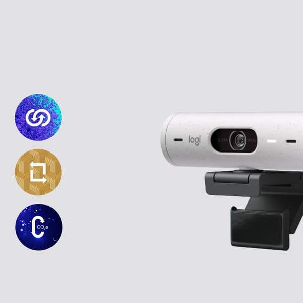 Logitech Brio 500 - Webbkamera - Full HD - 1080p/30fps - Off White