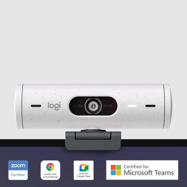 Logitech Brio 500 - Webbkamera - Full HD - 1080p/30fps - Off White