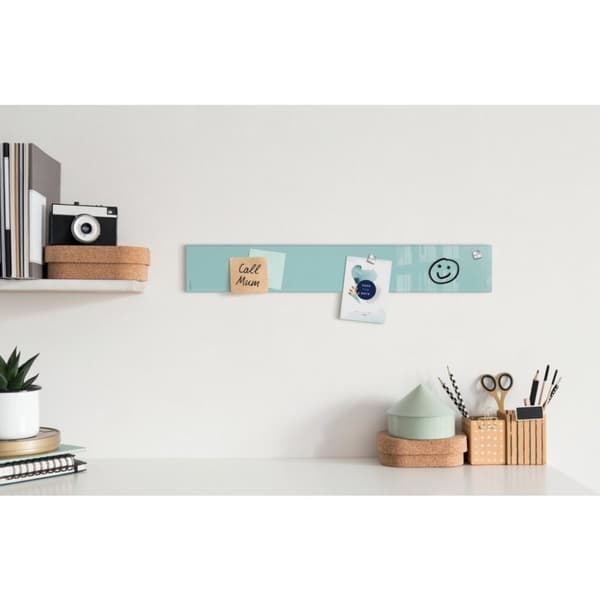 Sigel SI-GL123 Magnettavla i glas Artverum 12x78 cm Akvamarin