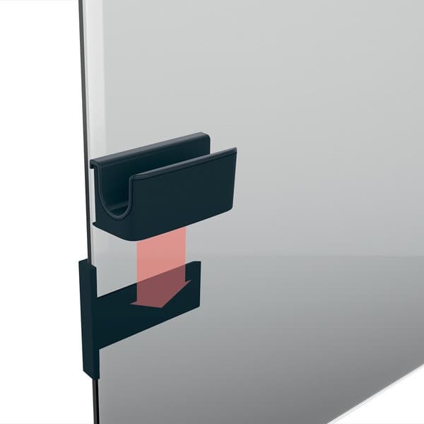 Sigel SI-GL800 Pennhållare för glasbrädor från 3 till 5 mm antracit 75x37x35 mm Fäst