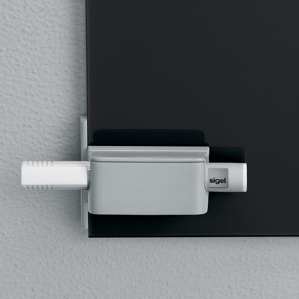 Sigel SI-GL810 Pennhållare för glastavlor från 3 till 5 mm ljusgrå 75x37x35 mm