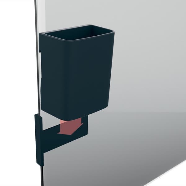 Sigel SI-GL801 Pennebakke S til glasplader fra 3 til 5 mm antracit 75x94x51 mm Fastgør