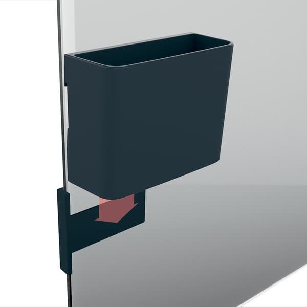 Sigel SI-GL802 Pennebakke M til glasplader fra 3 til 5 mm antracit 120x94x51 mm Fastgør