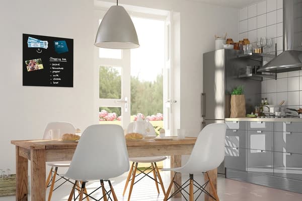 Sigel SI-B1101 Magnetkort i glas Be!Board 450x450mm Svart