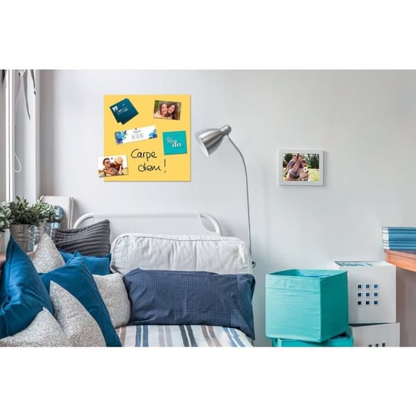 Sigel SI-B1108 Glasmagnetskiva Be!Board 45x45 cm + 2 magneter och monteringsmaterial Gul