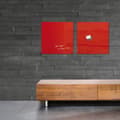 Miniatyrbild 9 av 9: Sigel SI-GL402 Glasmagnetskiva Artverum LED-ljus 480x480x15 Röd