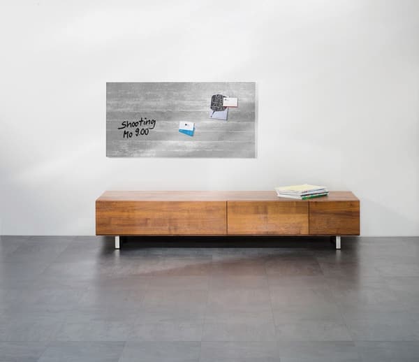 Sigel SI-GL148 Glasmagnetkort Artverum 910x460x15mm Betongdesign