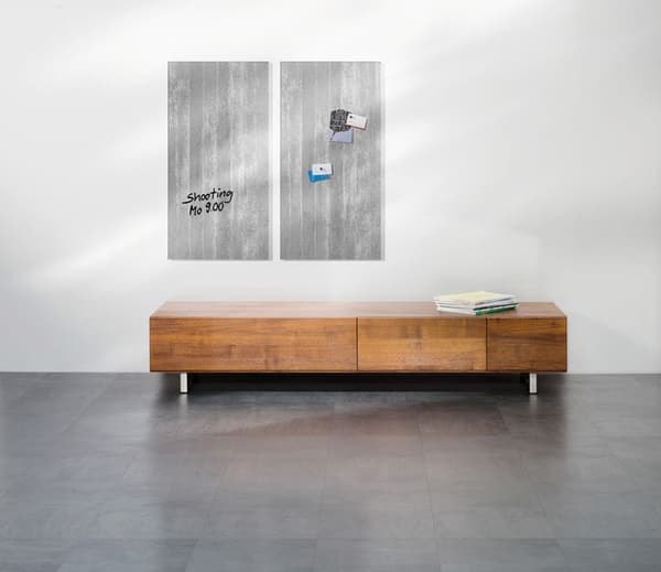 Sigel SI-GL148 Glasmagnetkort Artverum 910x460x15mm Betongdesign