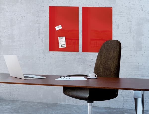 Sigel SI-GL122 Glasmagnetplade Artverum 600x400x15mm Rød