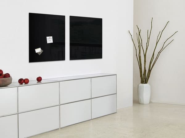 Sigel SI-GL400 Glasmagnetkort Artverum LED 480x480x15 Svart