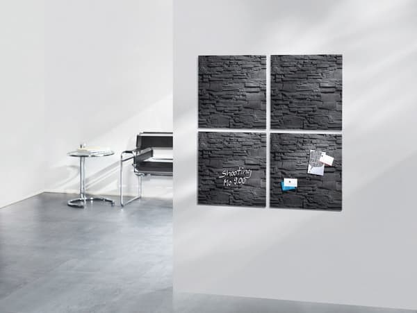 Sigel SI-GL404 glasmagnetplade Artverum LED lys 480x480x15 skifer