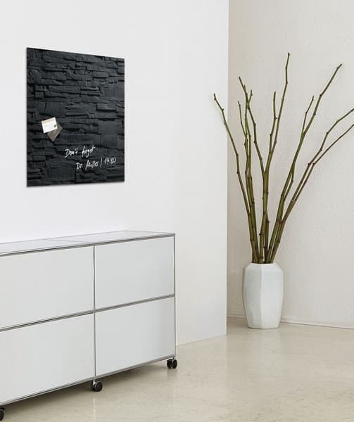 Sigel SI-GL404 glasmagnetplade Artverum LED lys 480x480x15 skifer