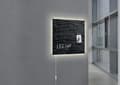 Miniatyrbillede 2 af 8: Sigel SI-GL404 glasmagnetplade Artverum LED lys 480x480x15 skifer