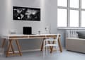 Miniatyrbillede 2 af 9: Sigel SI-GL270 Glasmagnettavle Artverum 910x460x15mm Verdenskort