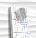 Miniatyrbild 4 av 7: Sigel SI-GL260 Glasmagnetskiva Artverum 910x460x15mm White Wave