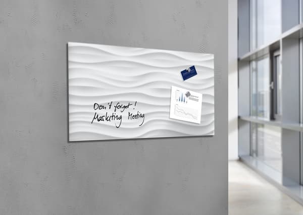 Sigel SI-GL260 Glasmagnetskiva Artverum 910x460x15mm White Wave