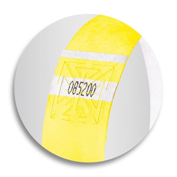 Sigel SI-EB218 Eventarmband Supermjuka, 255x25mm 120 delar Fluorescerande gul