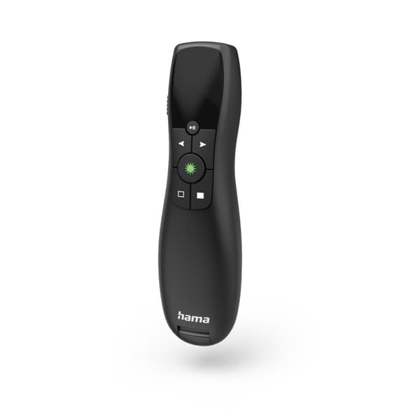 Hama Wireless Laser Presenter Greenlight Pointer, 4i1, laserfarve grøn (00139918)