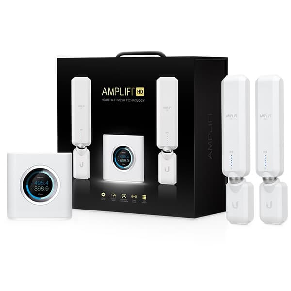 Home Router, 2x Mesh Points, Plug and Play, Up to 5 Gb/s, wh