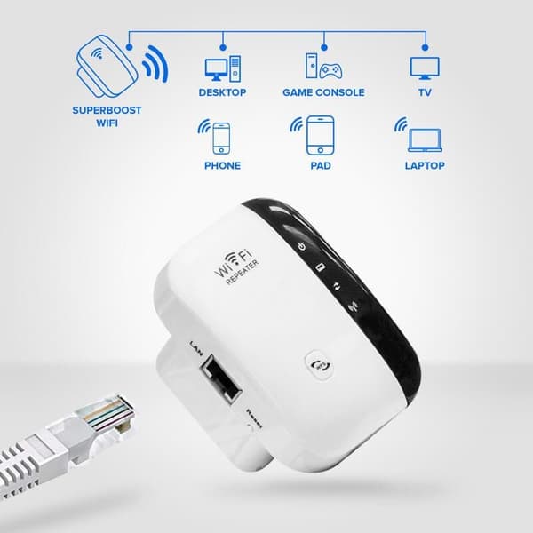WIFI-forlænger - Boost din router Hvid