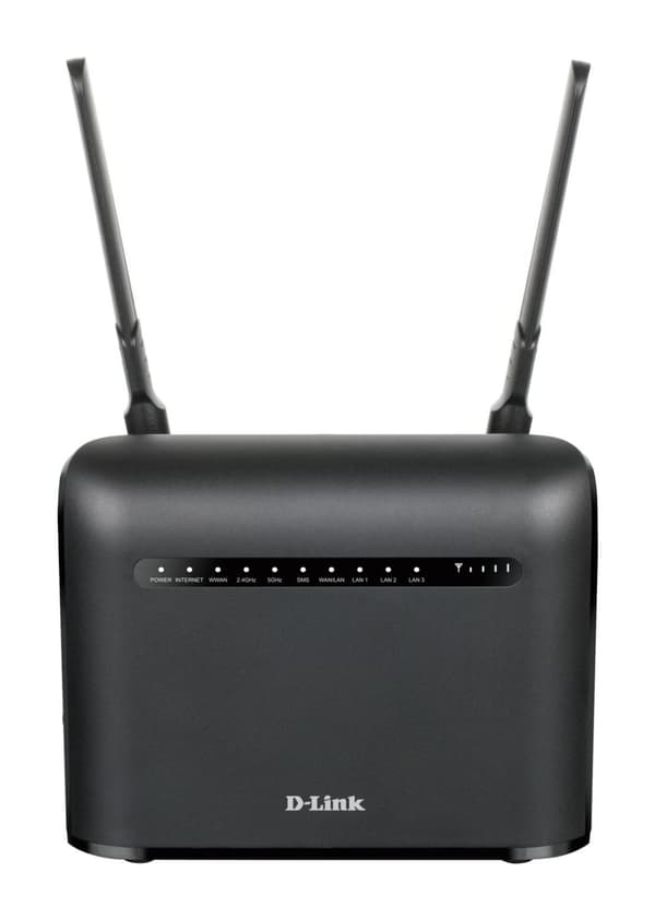 D-Link DWR-953V2 - Trådlös router - WWAN - 4-portsswitch - GigE - 802.11b/g/n/ac - dual-band (DWR-953V2) Svart