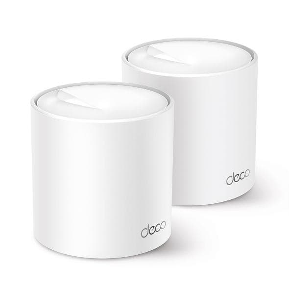 TP-LINK AX3000 Whole Home Mesh Wi-Fi 6 SystemHASTIGHED: 574 Mbps ved 2,4 GHz + 2402 Mbps ved 5 GHzSPEC: 2? Interne antenner, 3? Gigabit-porte (WAN/LAN Hvid