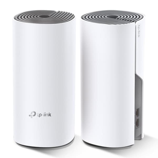 TP-Link Deco E4 - WLAN-system (2 routrar) - upp till 260 m² - nätverk - 802.11a/b/g/n/ac - dubbelband