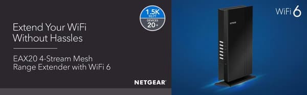 Netgear EAX20 - WiFi Forstærker - Router - Sort