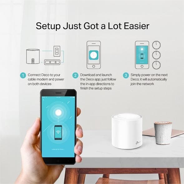 TP-Link Deco X20 - Mesh Wifi - Velegnet til WIFI 6 - 1750 Mbps / 2-pack
