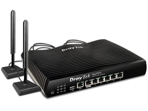 Draytek Vigor 2927L - Router - WWAN - 6-ports switch - GigE, PPP - WAN porte: 2 Sort