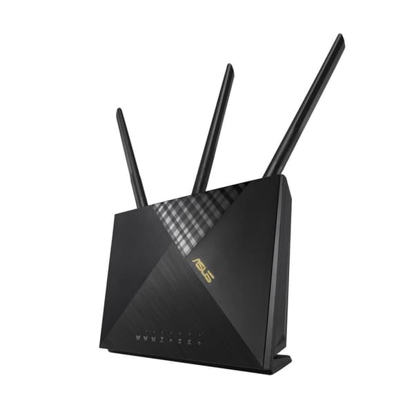 ASUS 4G-AX56 - Trådløs router - WiFi 6 - Dual Band - Sort Sort