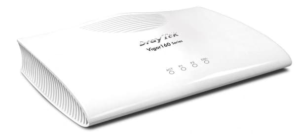 Draytek Vigor 166 - router - DSL-modem - 2-ports switch - GigE - vægmonterbar Hvid
