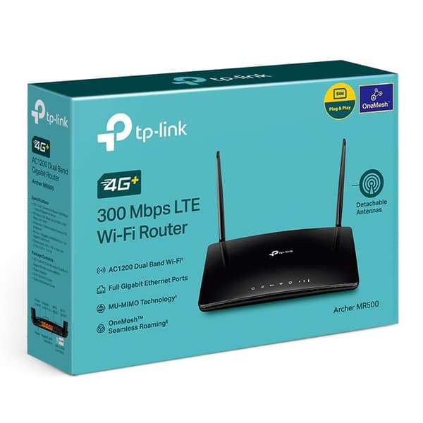TP-Link Archer MR500 WiFi-reititin Gigabit Ethernet Dual-Band (2,4 GHz/5 GHz) 3G 4G Black (Archer MR500)
