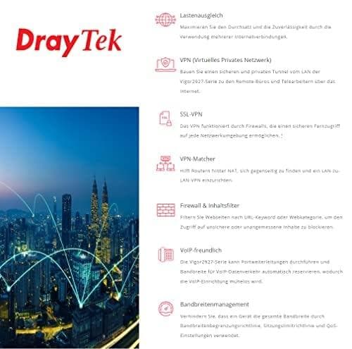 DrayTek Vigor 2927ax - Dual WAN VPN -palomuurireititin - Laitteet kaikkiin palveluihin