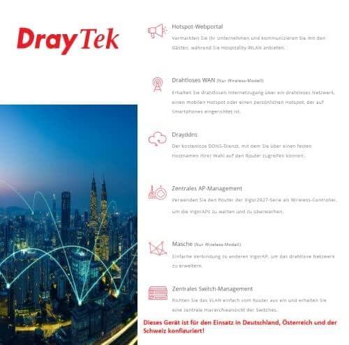 DrayTek Vigor 2927ax - Dual WAN VPN -palomuurireititin - Laitteet kaikkiin palveluihin