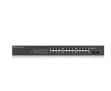Zyxel GS1900-24HPv2 - Kytkin - Smart - 24 x 10/100/1000 (PoE) + 2 x 10/100/1000 - telineeseen kiinnitettävä, seinälle - PoE (170 W) (GS190024HPV2-EU01