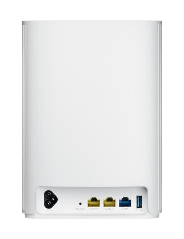 ASUS ZenWiFi AX Hybrid (XP4) - WLAN-system (2 routrar) - upp till 510 m² - nätverk - GigE - 802.11a/b/g/n/ac/ax - dubbelband