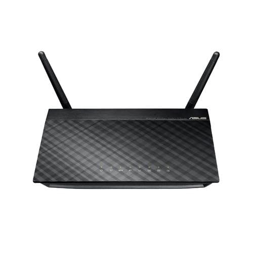 ASUS RT-N12E - Trådlös router - 4-portsswitch - 802.11b/g/n - 2,4 GHz (90-IG29002M01-3PA0-) Svart, Metallisk