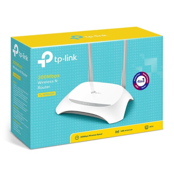 TP-LINK TL-WR840N - Trådløs router - 4-ports switch - 802.11b/g/n - 2,4 GHz (TL-WR840N)