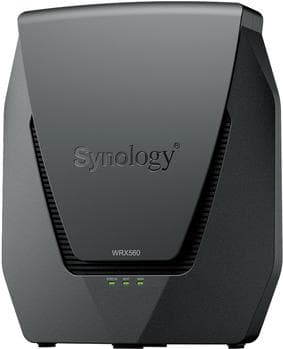 Synology WRX560 - Trådløs router - netværk - 4-ports switch - GigE, 2,5 GigE - WAN-porte: 2 - 802.11a/b/g/n/ac/ax (WRX560) Sort
