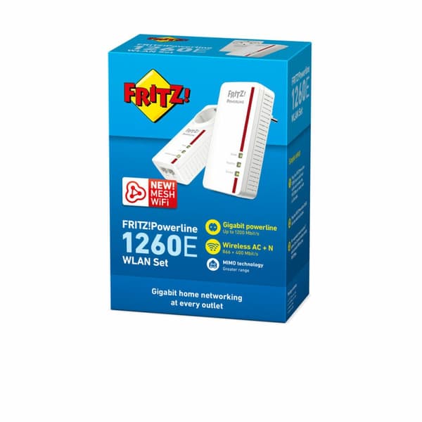 PLC Adapteri Fritz! 1260E 1200 Mbps