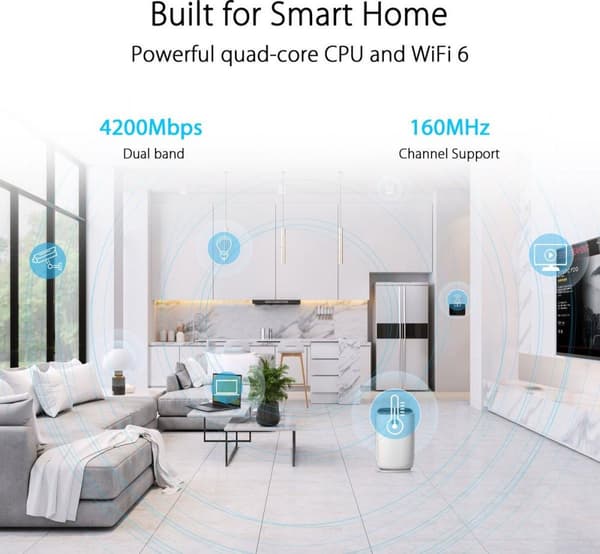 ASUS RT-AX59U WiFi-router Gigabit Ethernet Dual-Band (2,4 GHz/5 GHz) Svart (90IG07Z0-MO3C00)