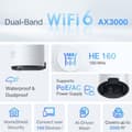 Miniatyrbild 4 av 10: TP-Link DECOX50OUTDOOR1P Mesh WiFi-system Dual Band (2,4GHz/5GHz) Wi-Fi 6 (802.11ax) Vit 1 Intern (DECO X50-OUTDOOR(1-PACK))