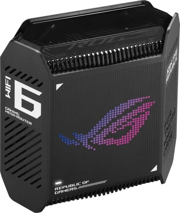 ASUS ROG Rapture GT6 - WLAN-system (router) - nätverk - GigE, 2.5 GigE - Wi-Fi 6 - dubbelband (90IG07F0-MU9A10)